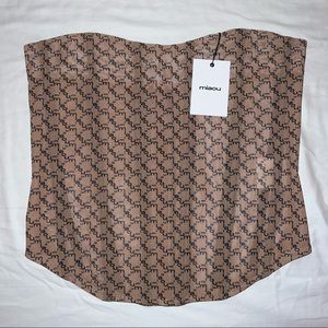 Miaou logo mesh corset